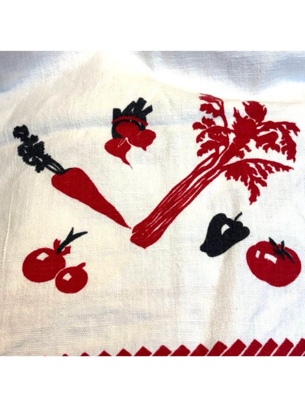 Vintage Americana Kitchen Towel by Martex, Part Linen, "Too Many Cooks Spoil the - Picture 6 of 7